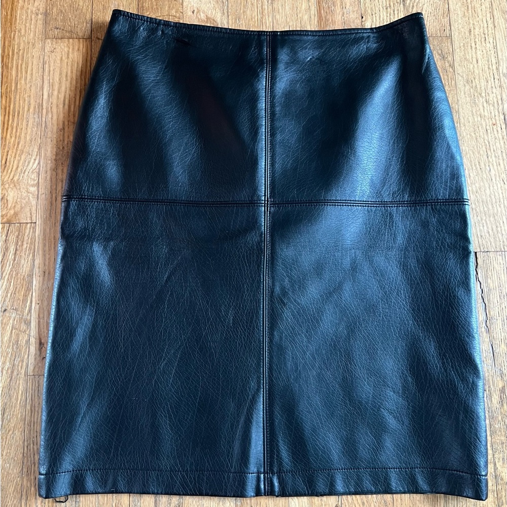 Tribal faux leather skirt